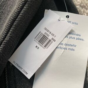 Black distressed denim jacket